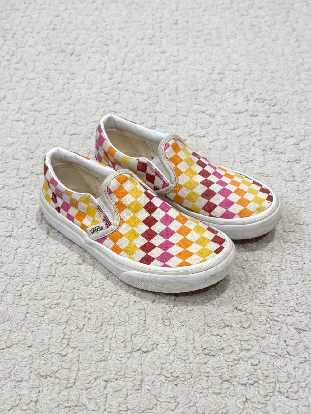 Kids Vans Checked Slip Ons Size 1